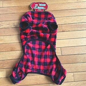 Buffalo plaid dog pajamas outfit